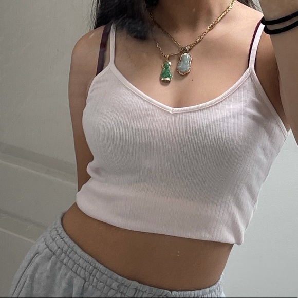 baby pink brandy melville top - Picture 2 of 2